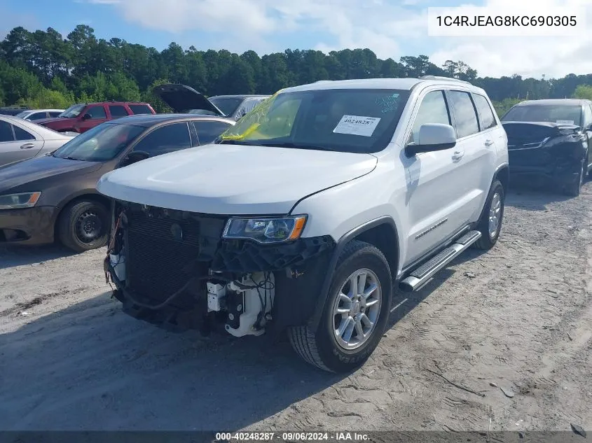 2019 Jeep Grand Cherokee Laredo E 4X2 VIN: 1C4RJEAG8KC690305 Lot: 40248287