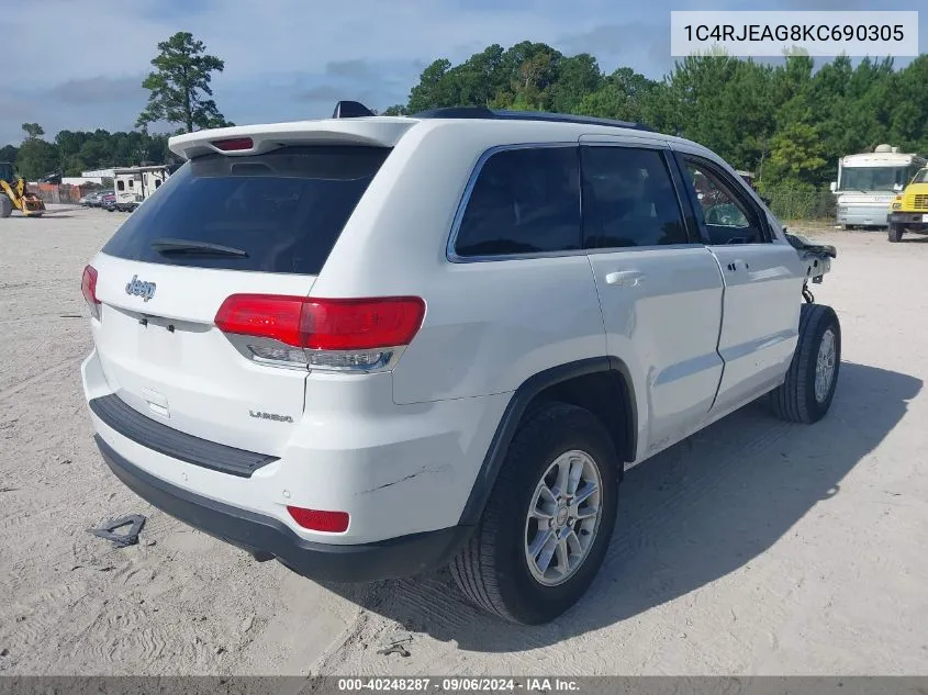 2019 Jeep Grand Cherokee Laredo E 4X2 VIN: 1C4RJEAG8KC690305 Lot: 40248287