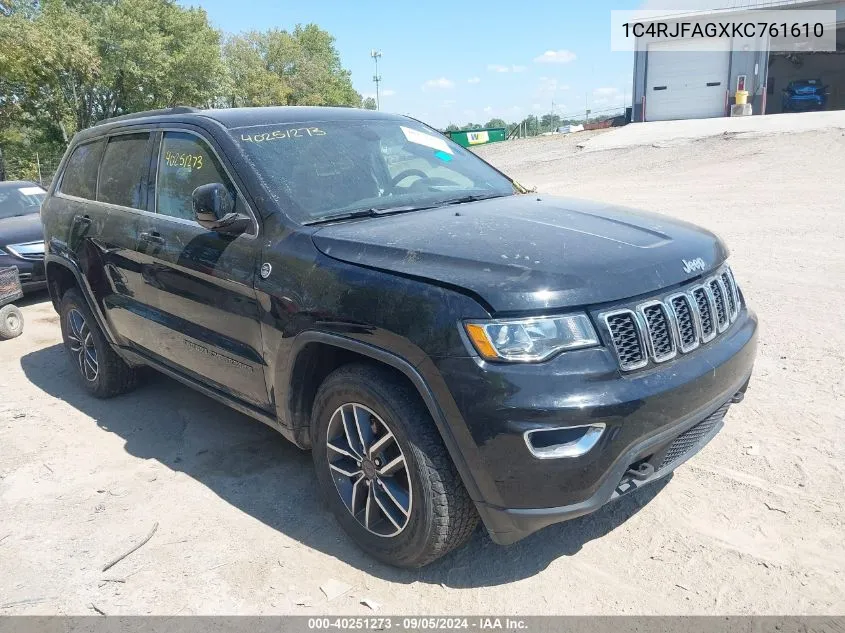 1C4RJFAGXKC761610 2019 Jeep Grand Cherokee Laredo