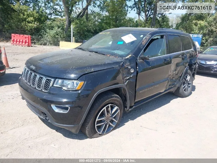 2019 Jeep Grand Cherokee Laredo VIN: 1C4RJFAGXKC761610 Lot: 40251273