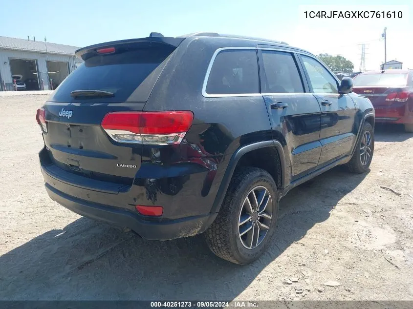 1C4RJFAGXKC761610 2019 Jeep Grand Cherokee Laredo