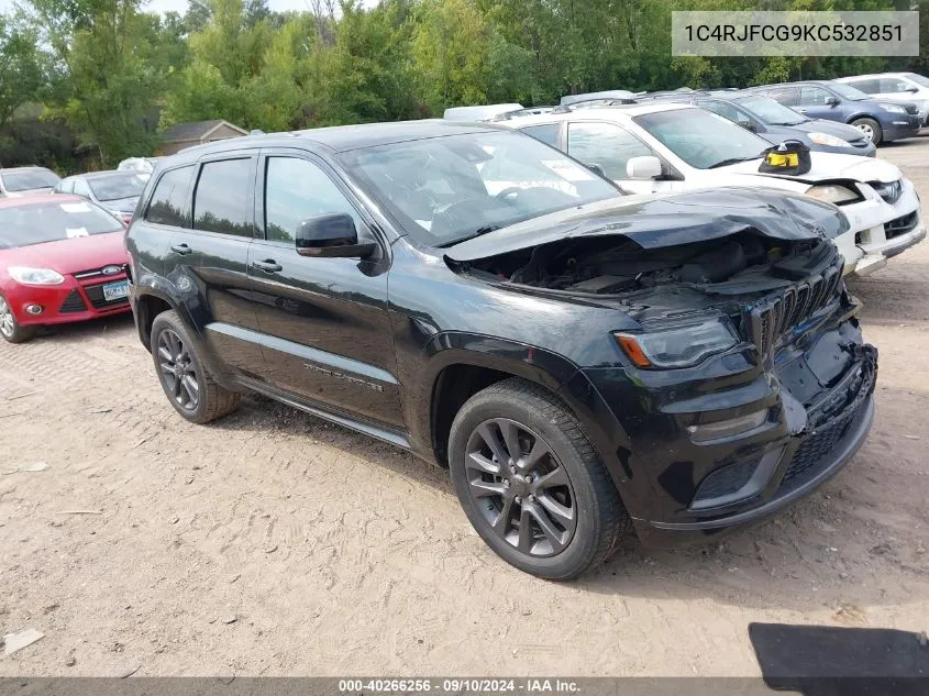 2019 Jeep Grand Cherokee Overland VIN: 1C4RJFCG9KC532851 Lot: 40266256