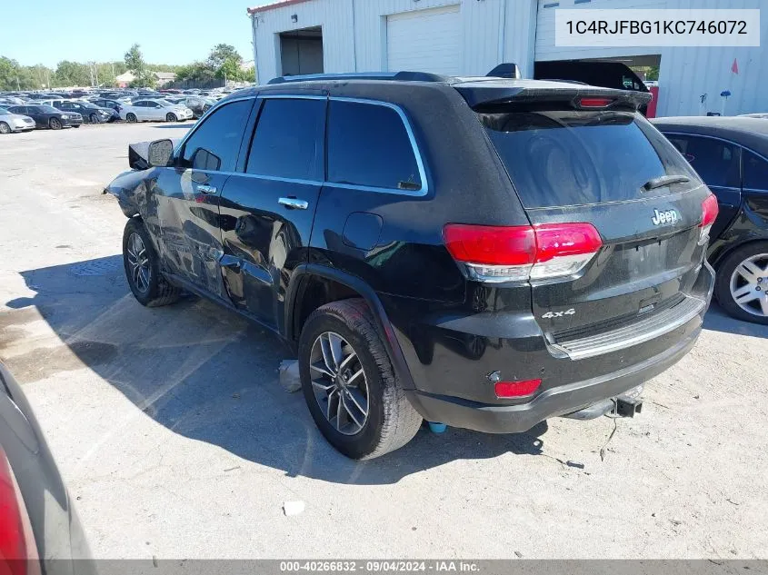 1C4RJFBG1KC746072 2019 Jeep Grand Cherokee Limited 4X4