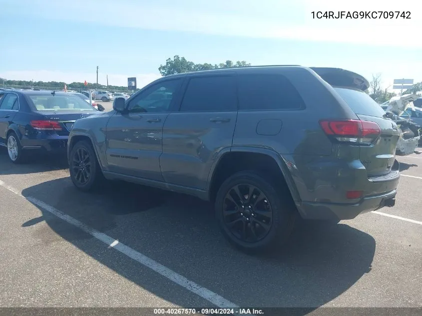 1C4RJFAG9KC709742 2019 Jeep Grand Cherokee Altitude 4X4