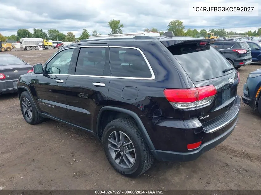 1C4RJFBG3KC592027 2019 Jeep Grand Cherokee Limited 4X4