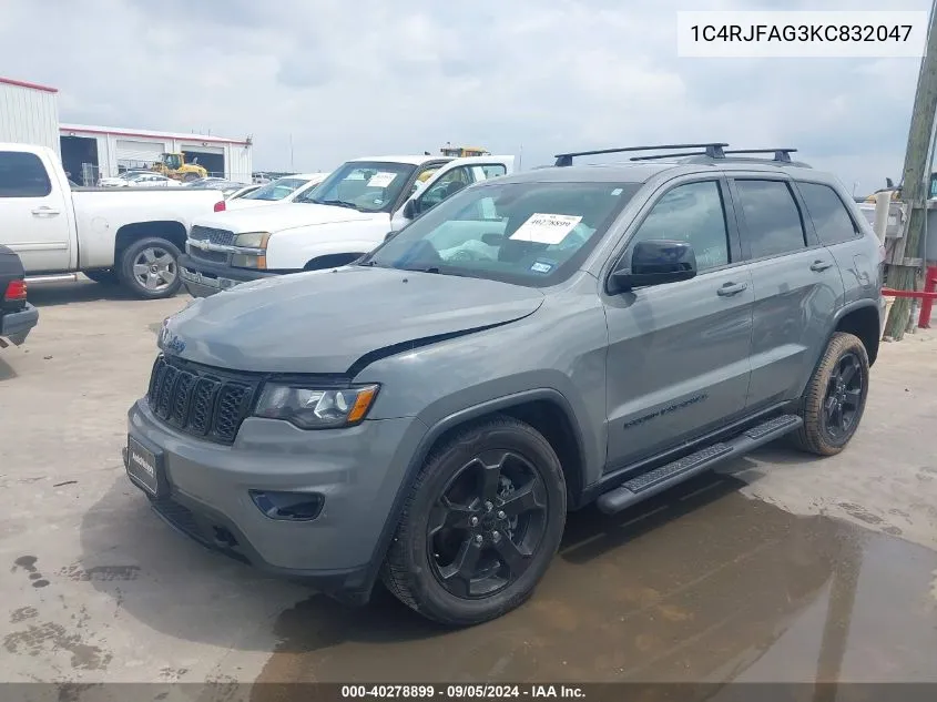 2019 Jeep Grand Cherokee Upland 4X4 VIN: 1C4RJFAG3KC832047 Lot: 40278899