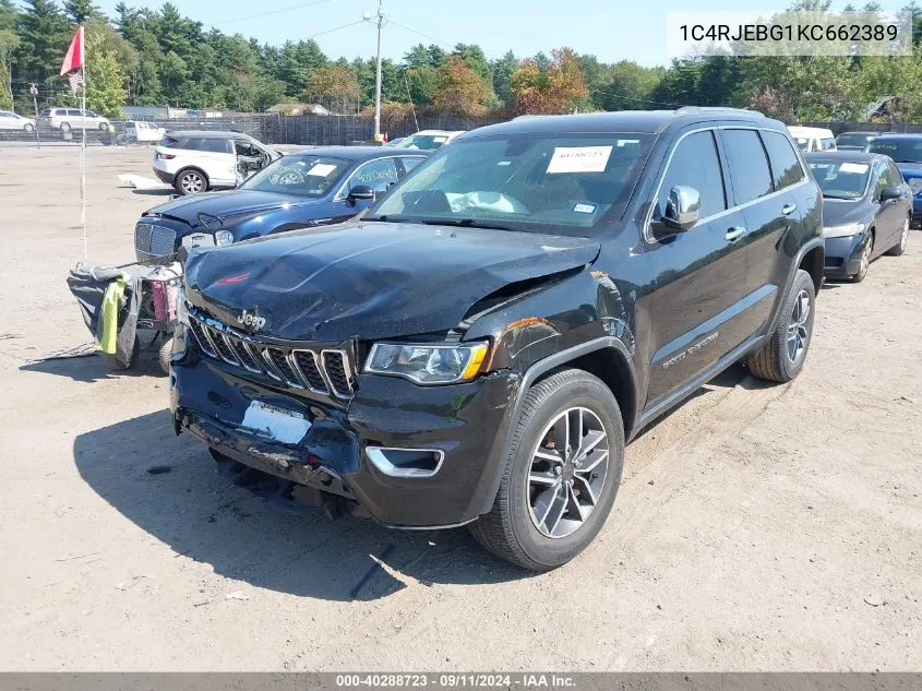 1C4RJEBG1KC662389 2019 Jeep Grand Cherokee Limited 4X2