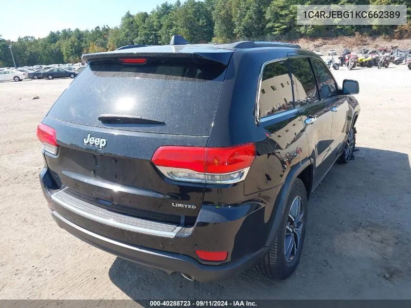 1C4RJEBG1KC662389 2019 Jeep Grand Cherokee Limited 4X2