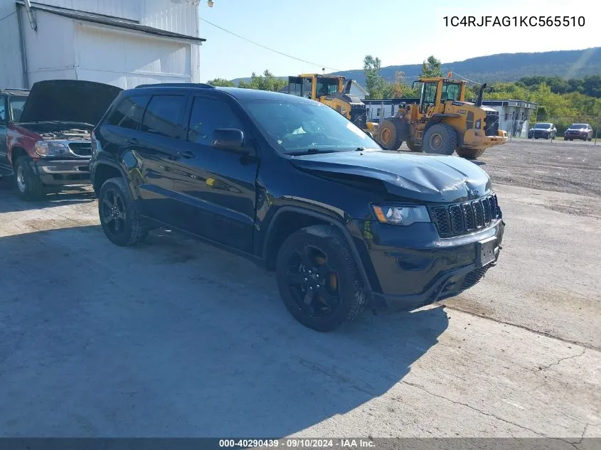 1C4RJFAG1KC565510 2019 Jeep Grand Cherokee Laredo