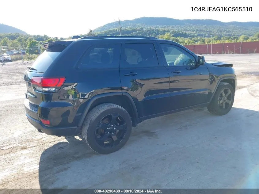 1C4RJFAG1KC565510 2019 Jeep Grand Cherokee Laredo