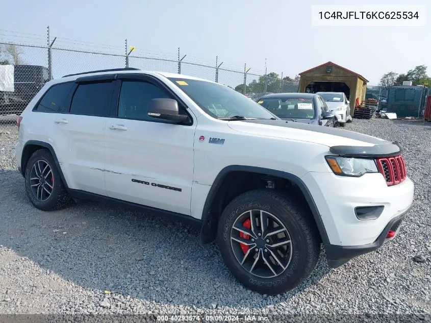 1C4RJFLT6KC625534 2019 Jeep Grand Cherokee Trailhawk 4X4