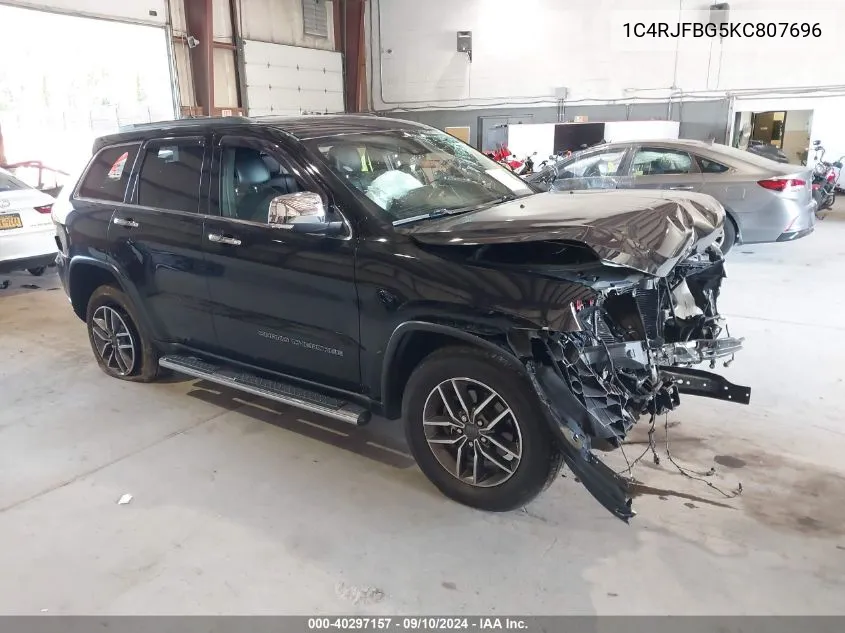 1C4RJFBG5KC807696 2019 Jeep Grand Cherokee Limited 4X4