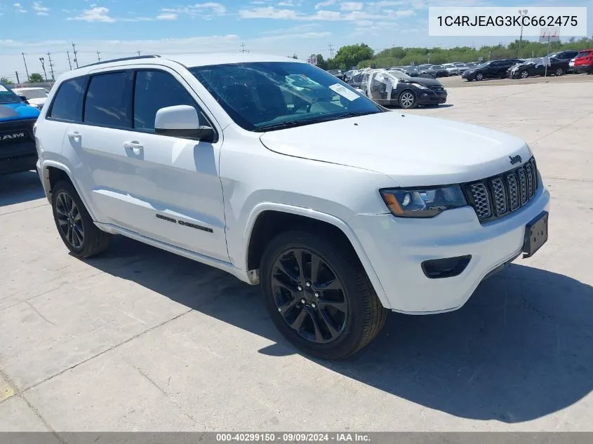 2019 Jeep Grand Cherokee Altitude 4X2 VIN: 1C4RJEAG3KC662475 Lot: 40299150