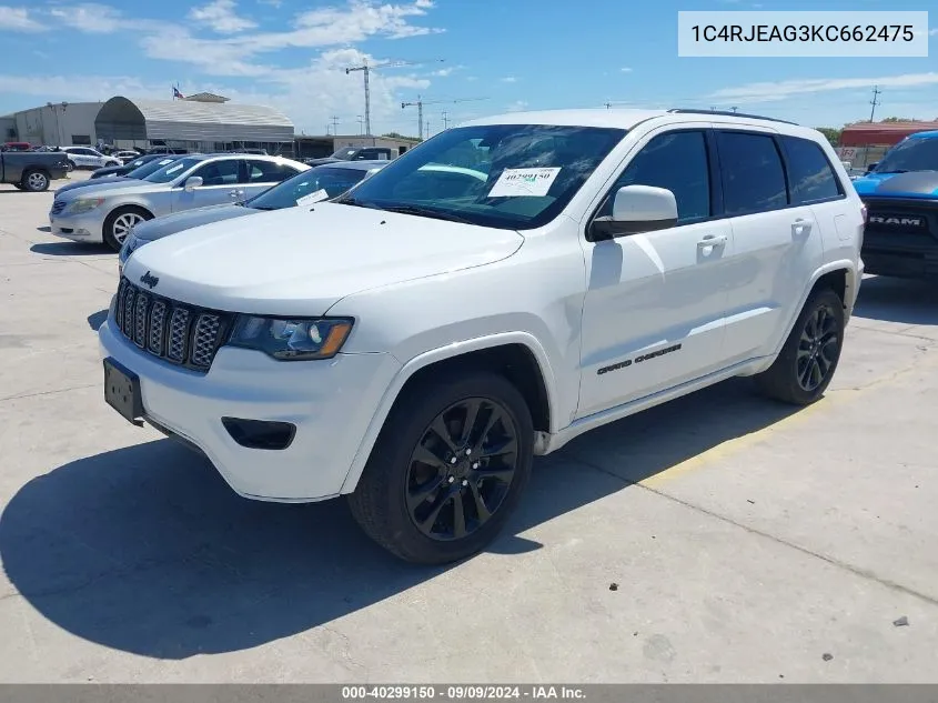 2019 Jeep Grand Cherokee Altitude 4X2 VIN: 1C4RJEAG3KC662475 Lot: 40299150