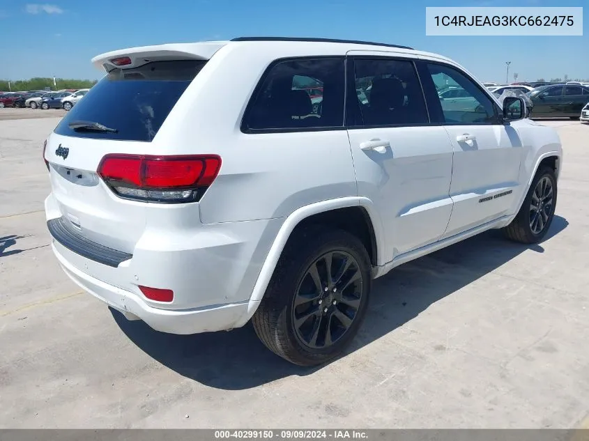 2019 Jeep Grand Cherokee Altitude 4X2 VIN: 1C4RJEAG3KC662475 Lot: 40299150