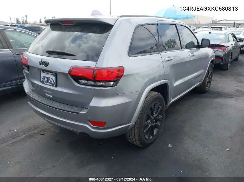 1C4RJEAGXKC680813 2019 Jeep Grand Cherokee Altitude 4X2