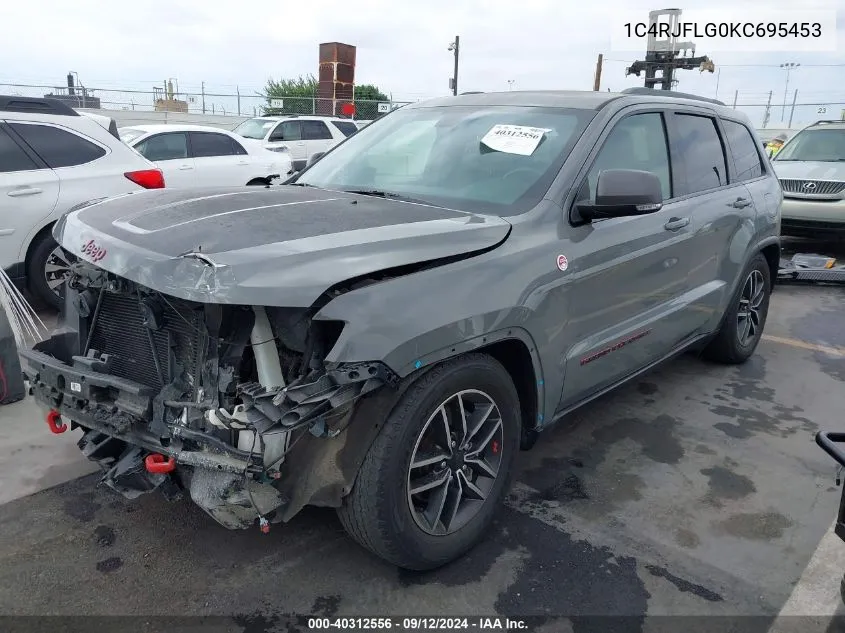 2019 Jeep Grand Cherokee Trailhawk 4X4 VIN: 1C4RJFLG0KC695453 Lot: 40312556