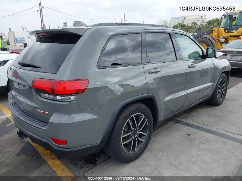 2019 Jeep Grand Cherokee Trailhawk 4X4 VIN: 1C4RJFLG0KC695453 Lot: 40312556