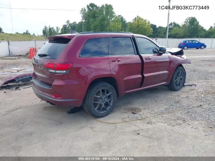 1C4RJFBG3KC773449 2019 Jeep Grand Cherokee Limited X 4X4