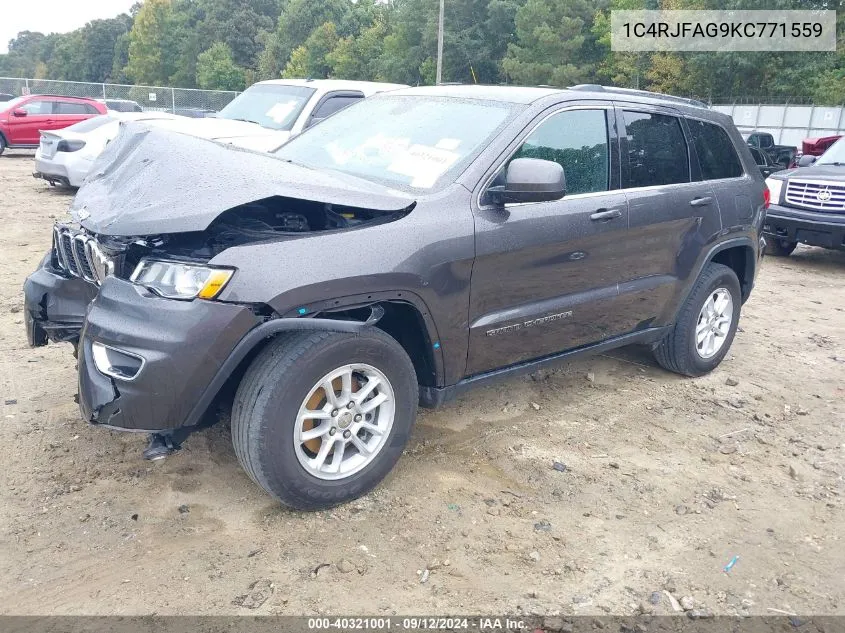 2019 Jeep Grand Cherokee Laredo E 4X4 VIN: 1C4RJFAG9KC771559 Lot: 40321001