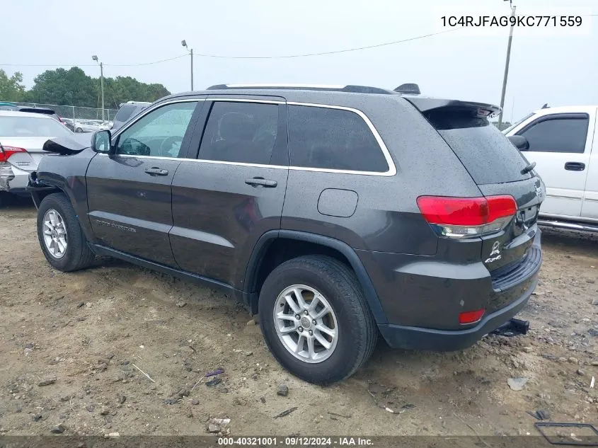 1C4RJFAG9KC771559 2019 Jeep Grand Cherokee Laredo E 4X4