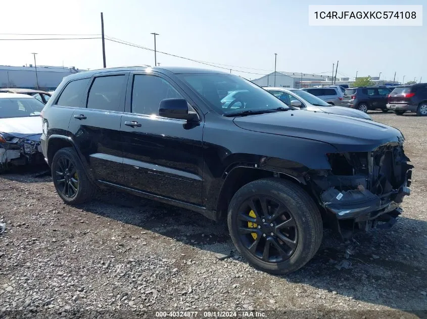 2019 Jeep Grand Cherokee Altitude 4X4 VIN: 1C4RJFAGXKC574108 Lot: 40324877