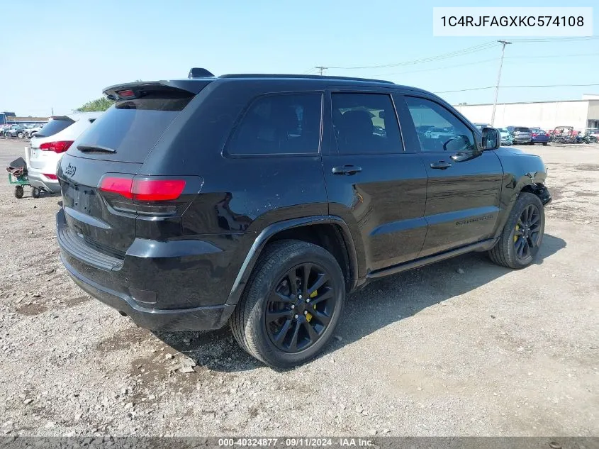 1C4RJFAGXKC574108 2019 Jeep Grand Cherokee Altitude 4X4