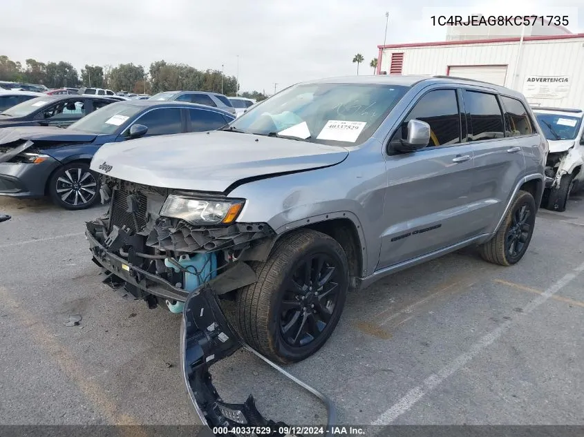 2019 Jeep Grand Cherokee Laredo VIN: 1C4RJEAG8KC571735 Lot: 40337529