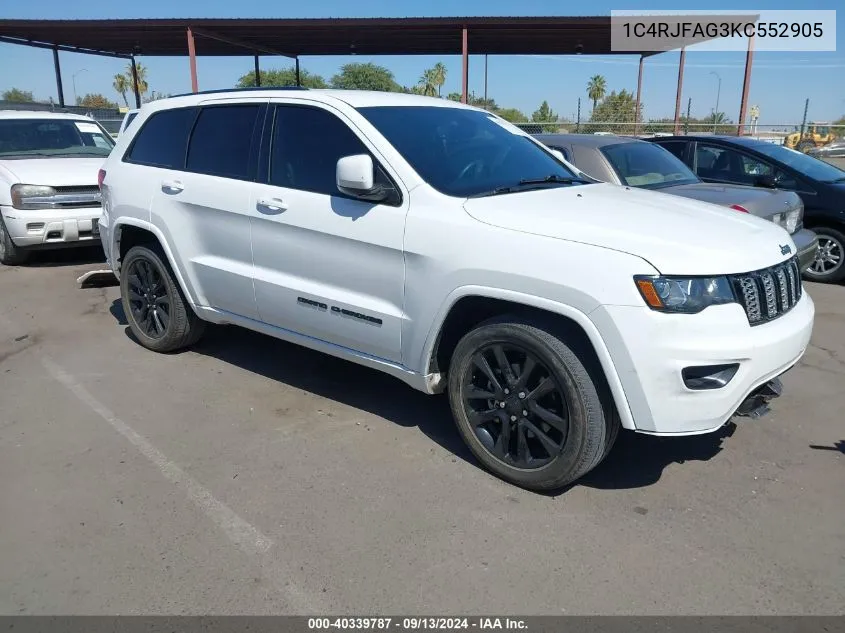 1C4RJFAG3KC552905 2019 Jeep Grand Cherokee Laredo