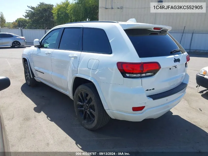 1C4RJFAG3KC552905 2019 Jeep Grand Cherokee Laredo