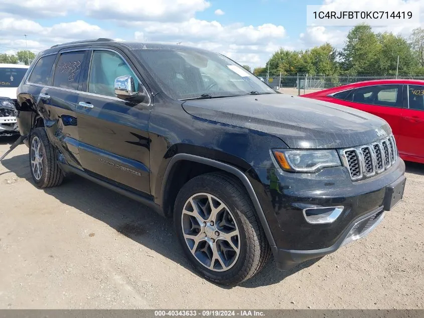 2019 Jeep Grand Cherokee Limited 4X4 VIN: 1C4RJFBT0KC714419 Lot: 40343633