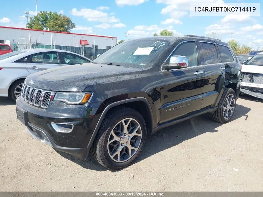 1C4RJFBT0KC714419 2019 Jeep Grand Cherokee Limited 4X4