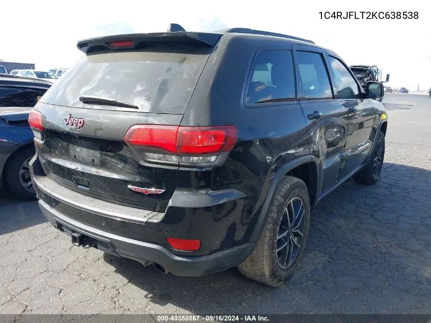 1C4RJFLT2KC638538 2019 Jeep Grand Cherokee Trailhawk 4X4