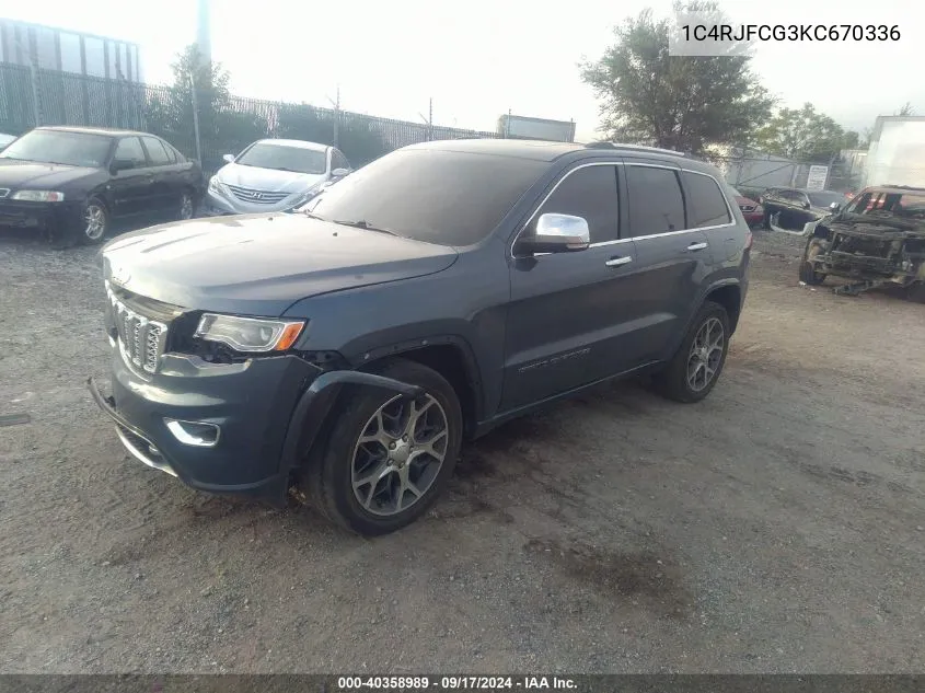 1C4RJFCG3KC670336 2019 Jeep Grand Cherokee Overland