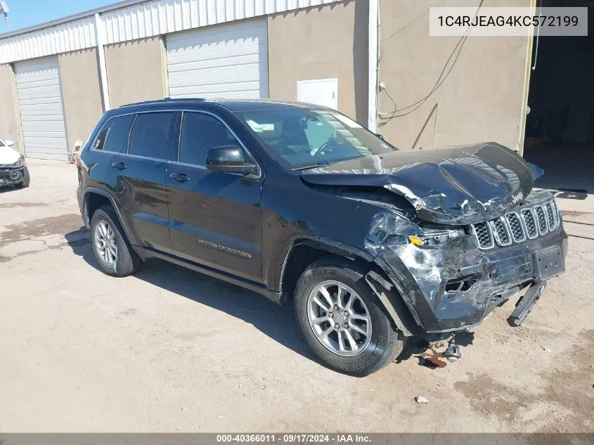 1C4RJEAG4KC572199 2019 Jeep Grand Cherokee Laredo 4X2