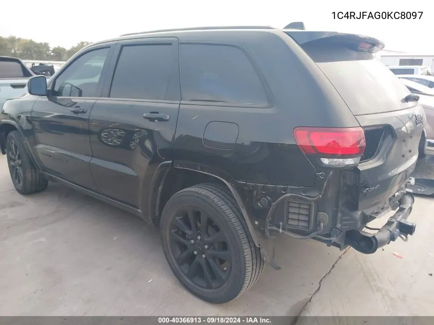 1C4RJFAG0KC8097 2019 Jeep Grand Cherokee Laredo