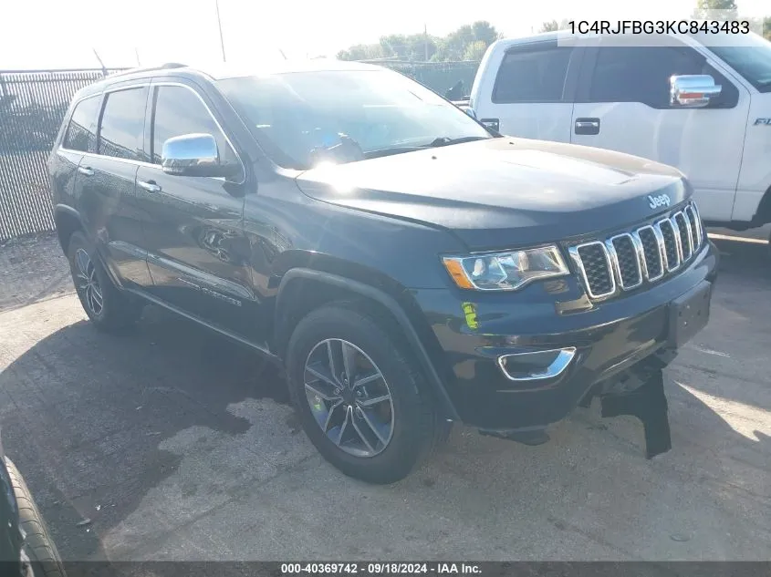 2019 Jeep Grand Cherokee Limited 4X4 VIN: 1C4RJFBG3KC843483 Lot: 40369742