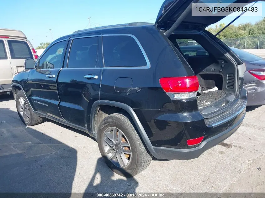 2019 Jeep Grand Cherokee Limited 4X4 VIN: 1C4RJFBG3KC843483 Lot: 40369742