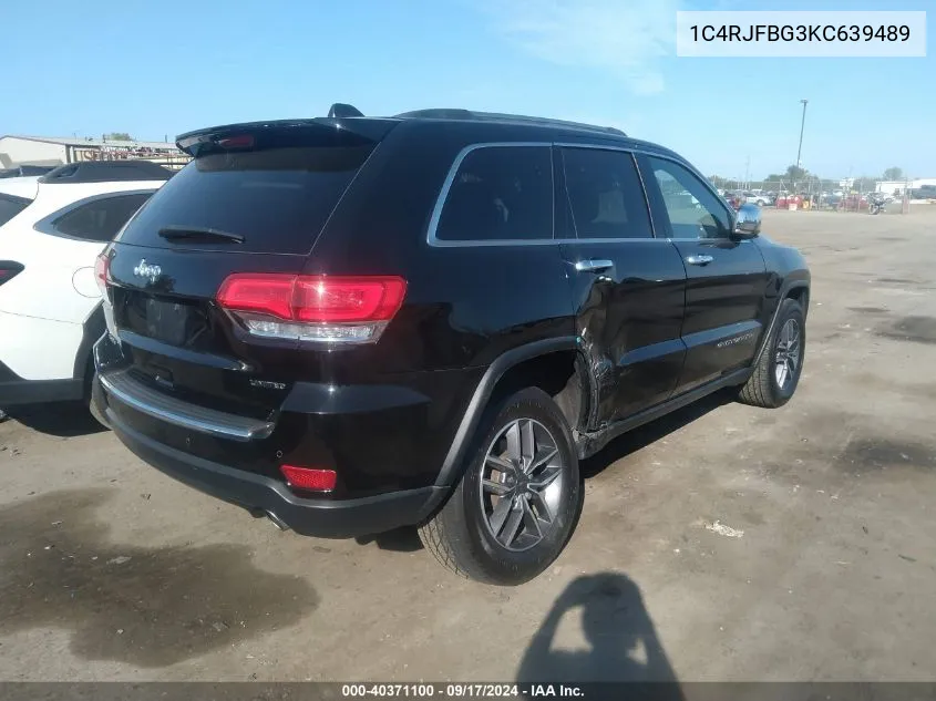 1C4RJFBG3KC639489 2019 Jeep Grand Cherokee Limited 4X4