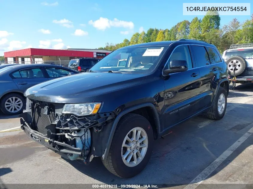 2019 Jeep Grand Cherokee Laredo E 4X2 VIN: 1C4RJEAGXKC754554 Lot: 40379215