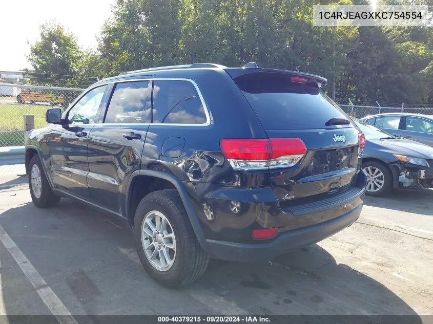 2019 Jeep Grand Cherokee Laredo E 4X2 VIN: 1C4RJEAGXKC754554 Lot: 40379215