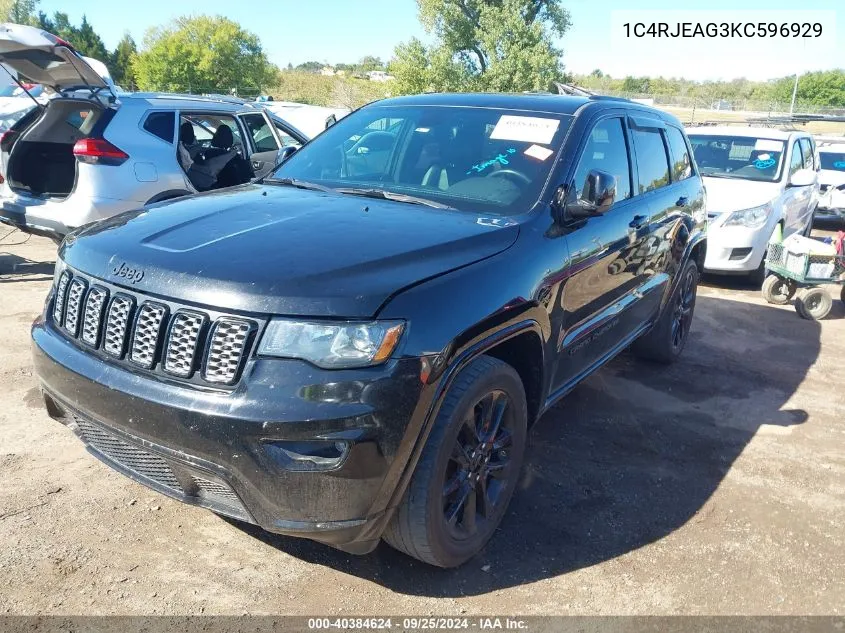 2019 Jeep Grand Cherokee Altitude 4X2 VIN: 1C4RJEAG3KC596929 Lot: 40384624