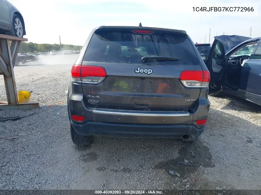 1C4RJFBG7KC772966 2019 Jeep Grand Cherokee Limited 4X4