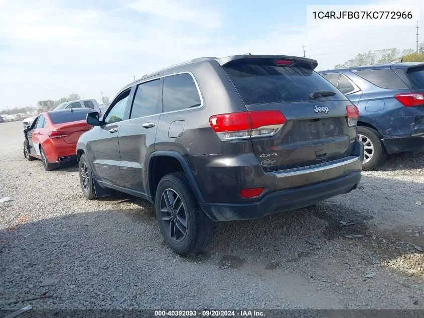 1C4RJFBG7KC772966 2019 Jeep Grand Cherokee Limited 4X4