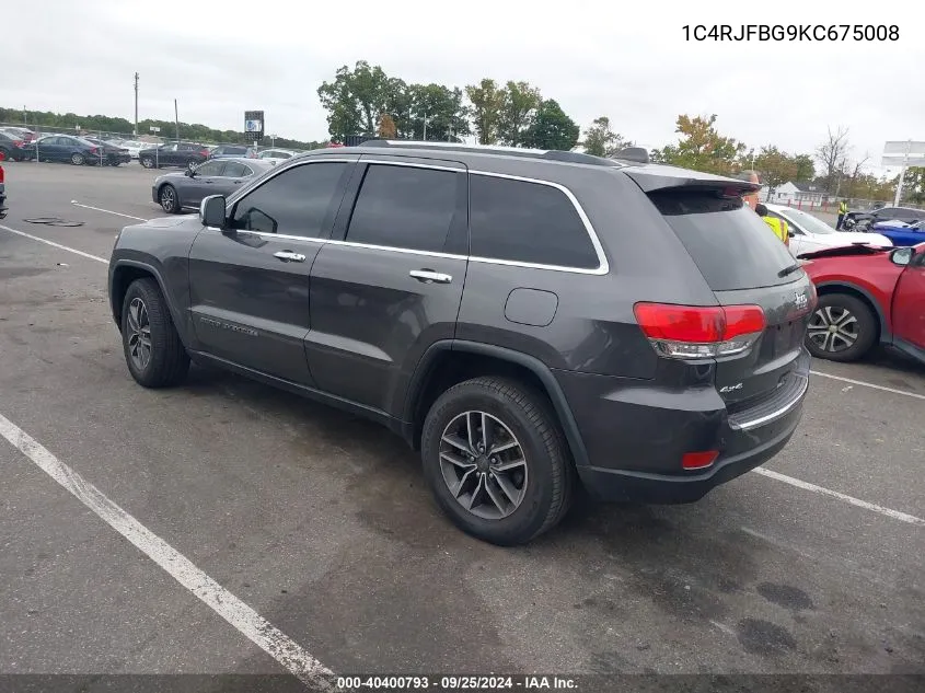 2019 Jeep Grand Cherokee Limited 4X4 VIN: 1C4RJFBG9KC675008 Lot: 40400793