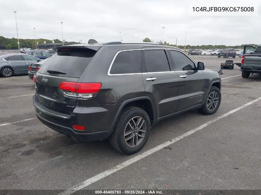 1C4RJFBG9KC675008 2019 Jeep Grand Cherokee Limited 4X4