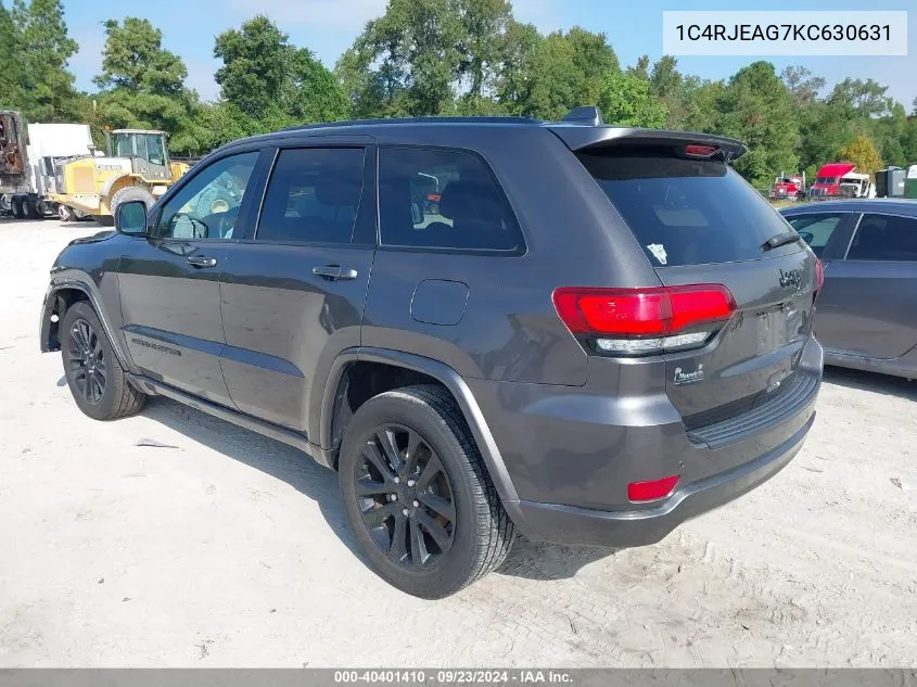 2019 Jeep Grand Cherokee Altitude 4X2 VIN: 1C4RJEAG7KC630631 Lot: 40401410