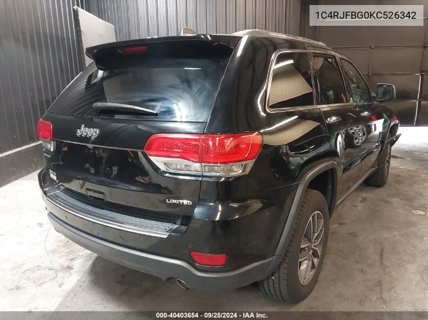 1C4RJFBG0KC526342 2019 Jeep Grand Cherokee Limited 4X4