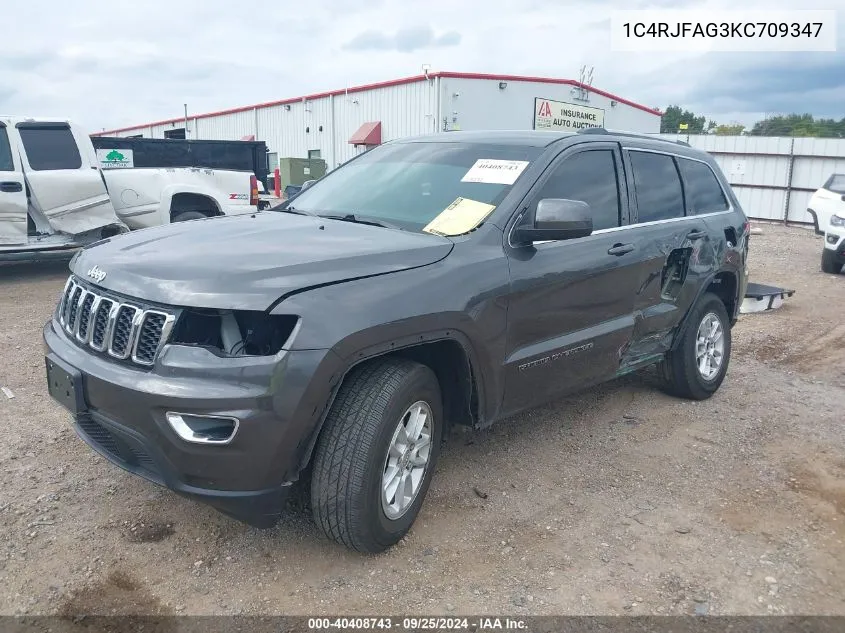 2019 Jeep Grand Cherokee Laredo E 4X4 VIN: 1C4RJFAG3KC709347 Lot: 40408743