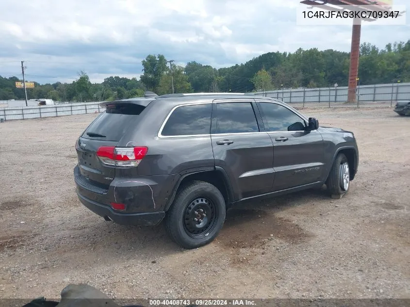 2019 Jeep Grand Cherokee Laredo E 4X4 VIN: 1C4RJFAG3KC709347 Lot: 40408743